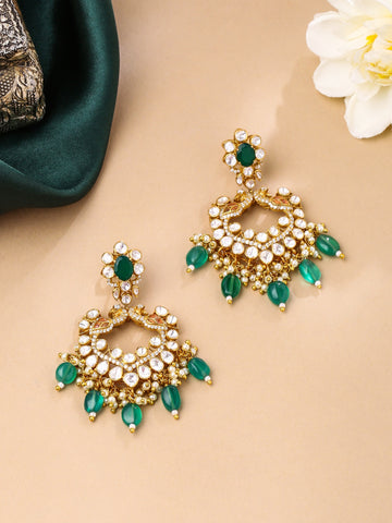 Mystic Forest 925 Sterling Silver Chandbali Earrings For Women