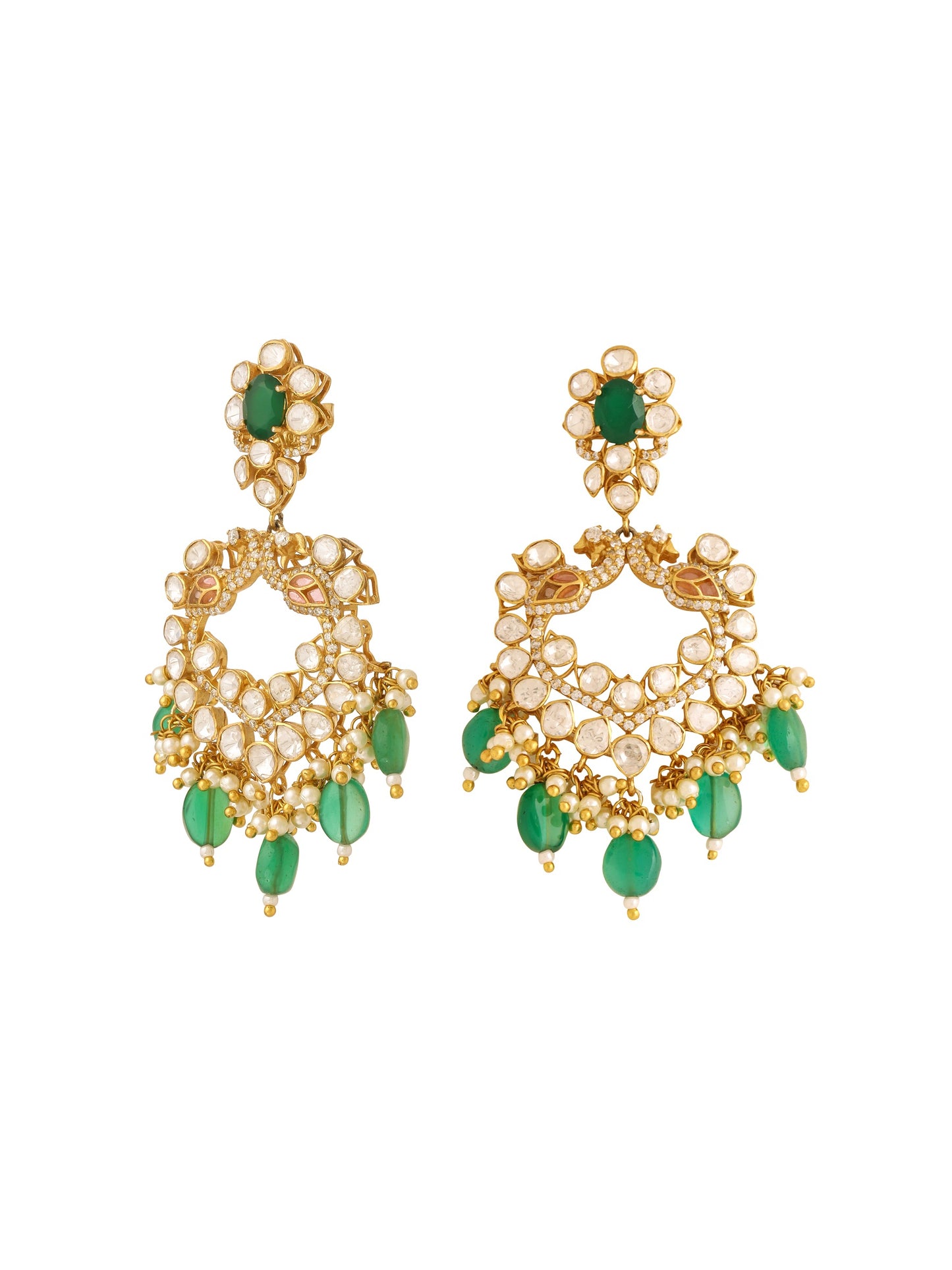 Mystic Forest 925 Sterling Silver Chandbali Earrings For Women