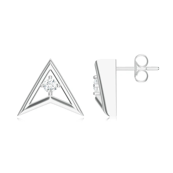Round Moissanite 925 Sterling Silver Earrings For Women