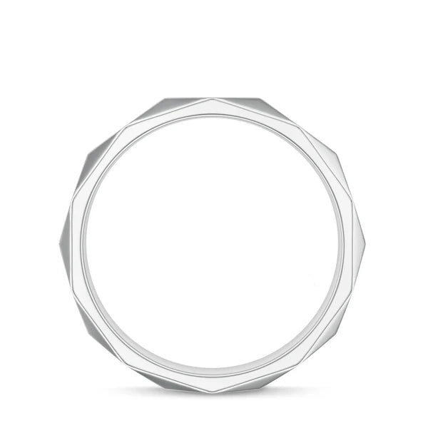 Classic Diamond-Cut Moissanite 925 Sterling Silver Ring For Women