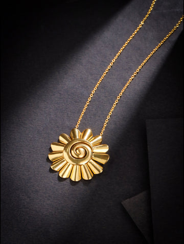 Lumina 24K Gold Plated Blossom 925 Sterling Silver Pendant For Women