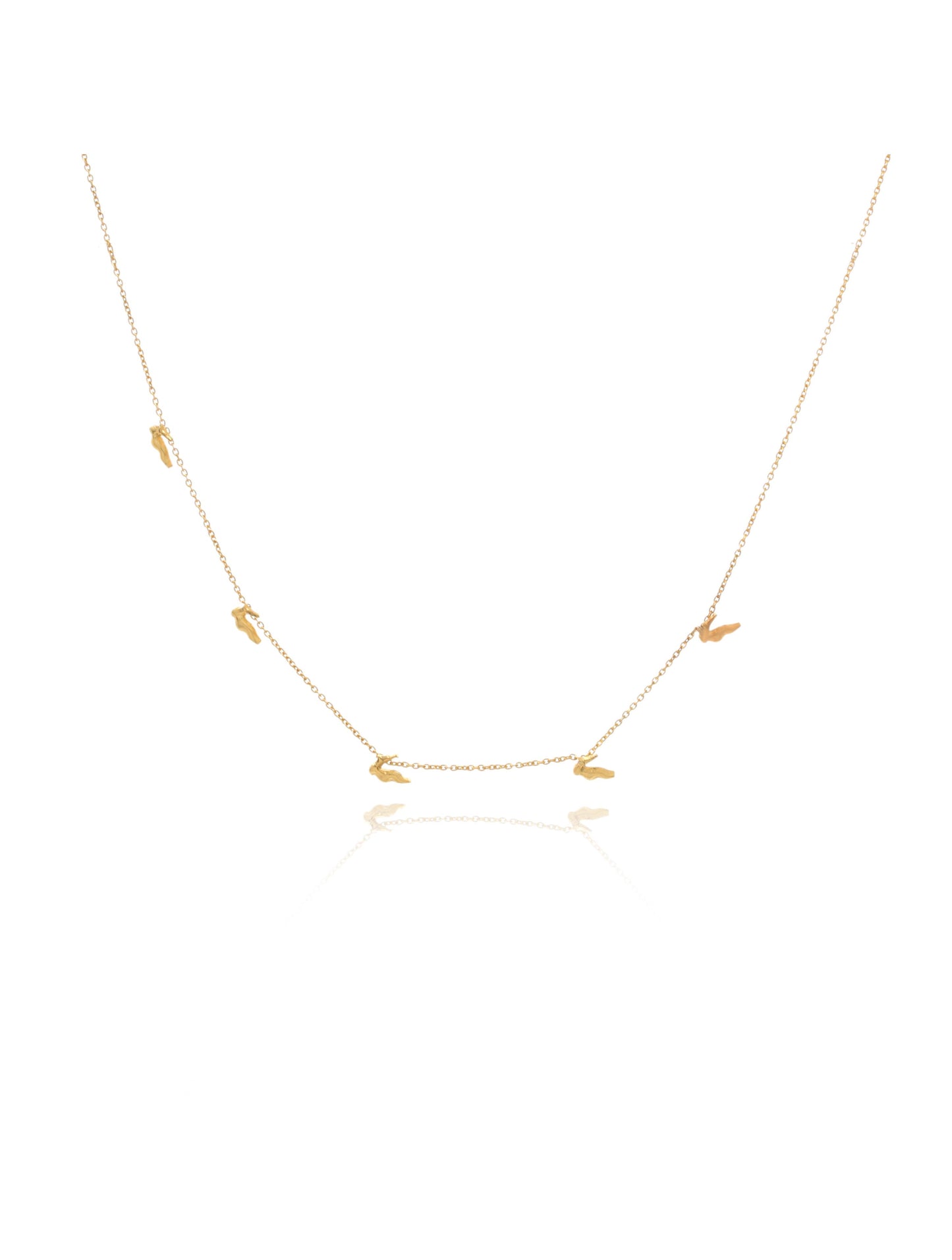 24K Gold-Plated Delicate Dove 925 Sterling Silver Necklace For Women
