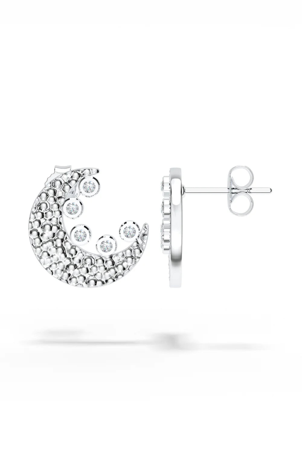Crecent Moon Reflective Earrings