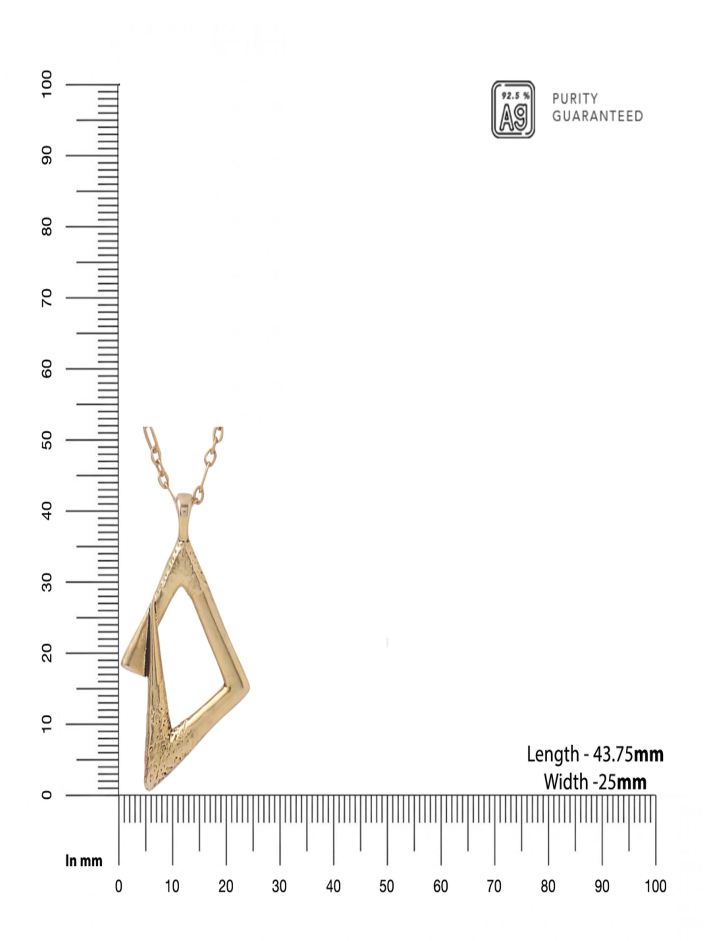 Oxidized Gold Versatile 925 Sterling Silver Pendant For Men