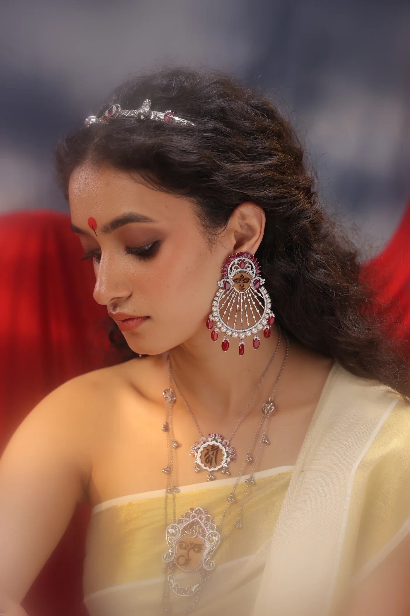 Durga Chandbali Earrings