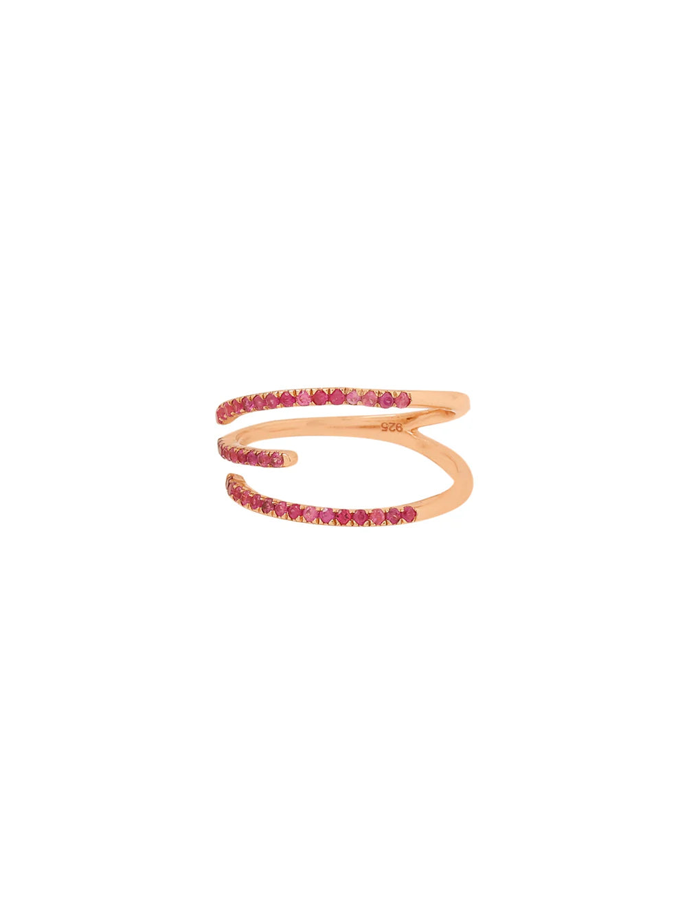 Ruby 925 Silver Number Three Lucky Numberical 925 Sterling Silver Ring For Women