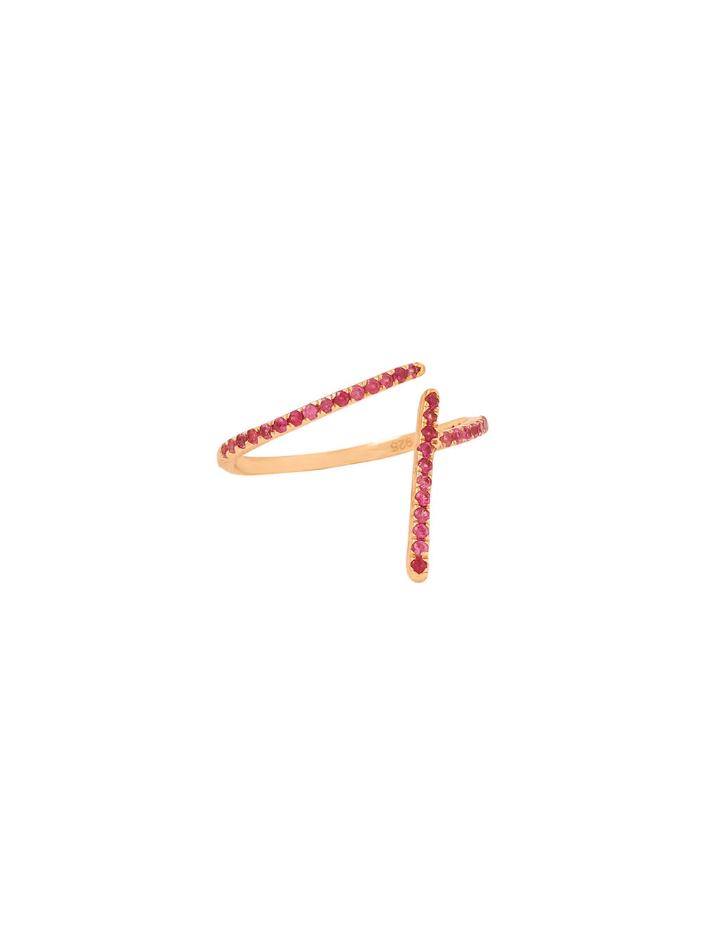 Ruby Number Four Customisable Ring Elegance 925 Sterling Silver Ring For Women