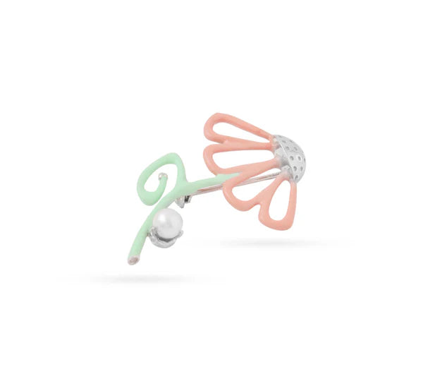 Wilting Orange Flower Brooch