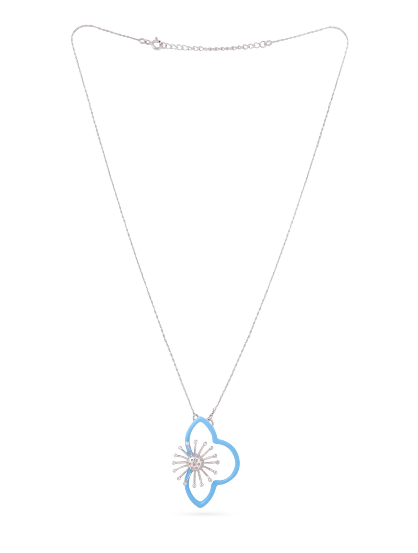 925 Silver Flora Motifs Corolla 925 Sterling Silver Pendant For Women