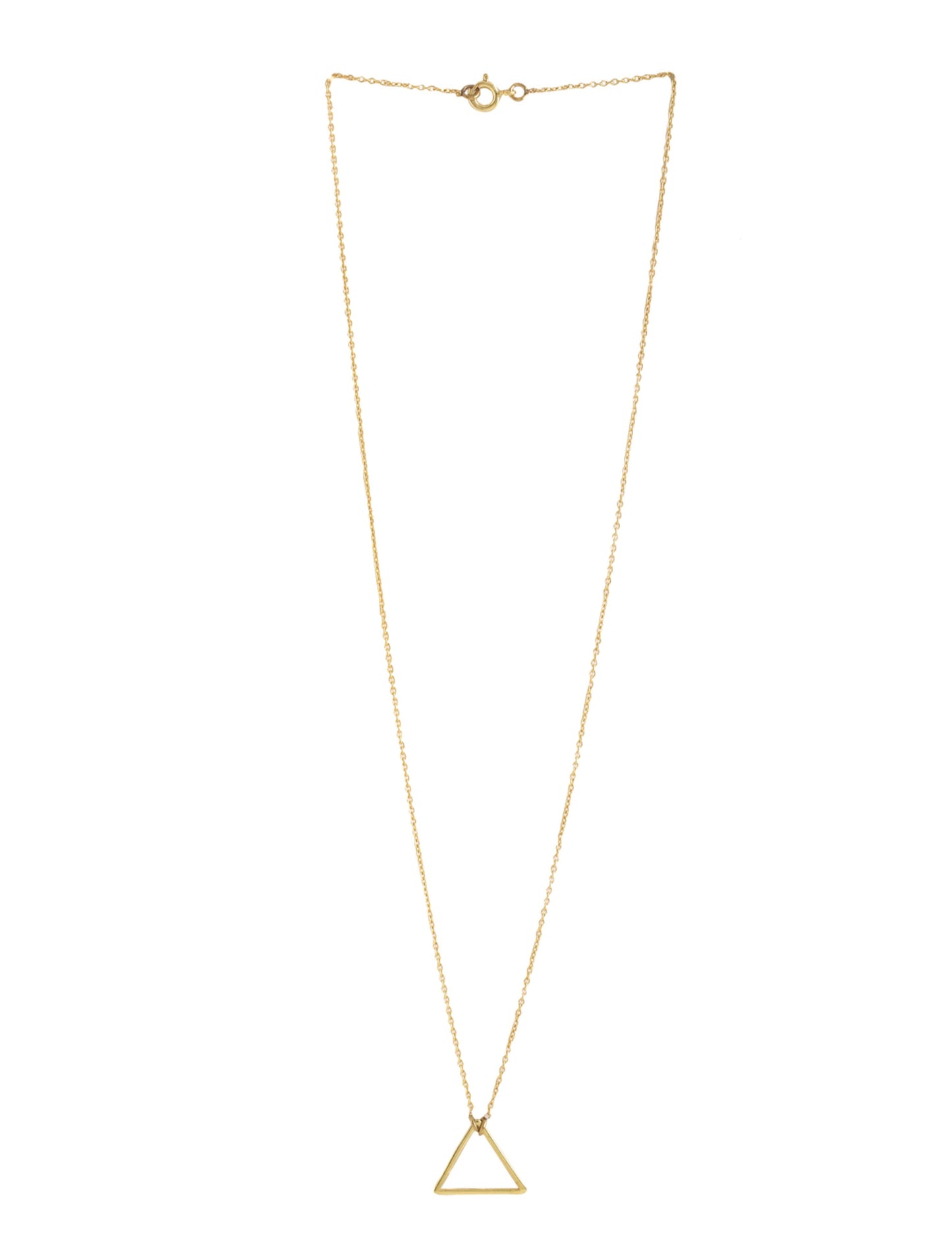24K Gold Plating Geometric Triangles Elysian 925 Sterling Silver Pendant For Women