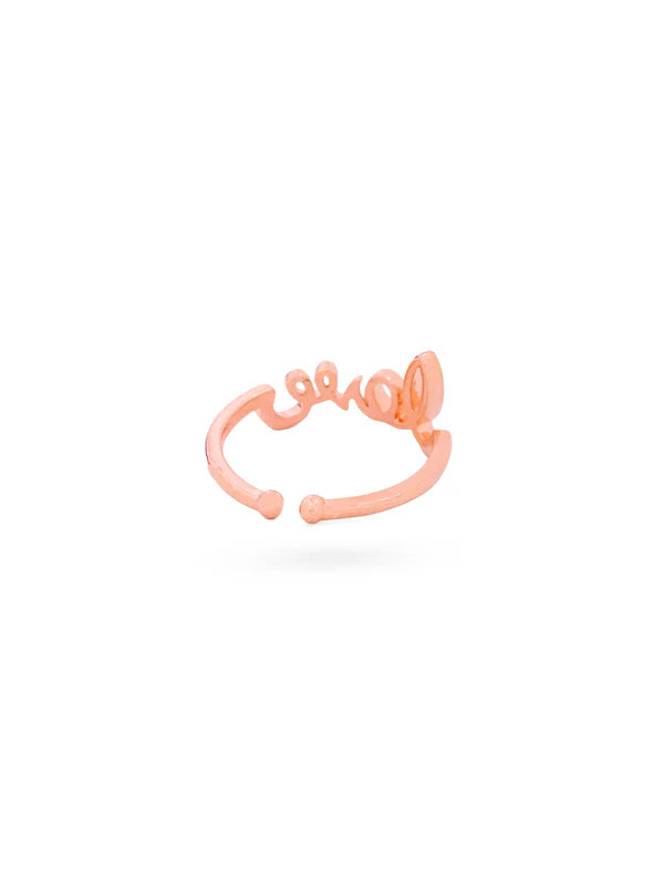 Rose Gold Love Notion Adjustable Elysian 925 Sterling Silver Ring For Women