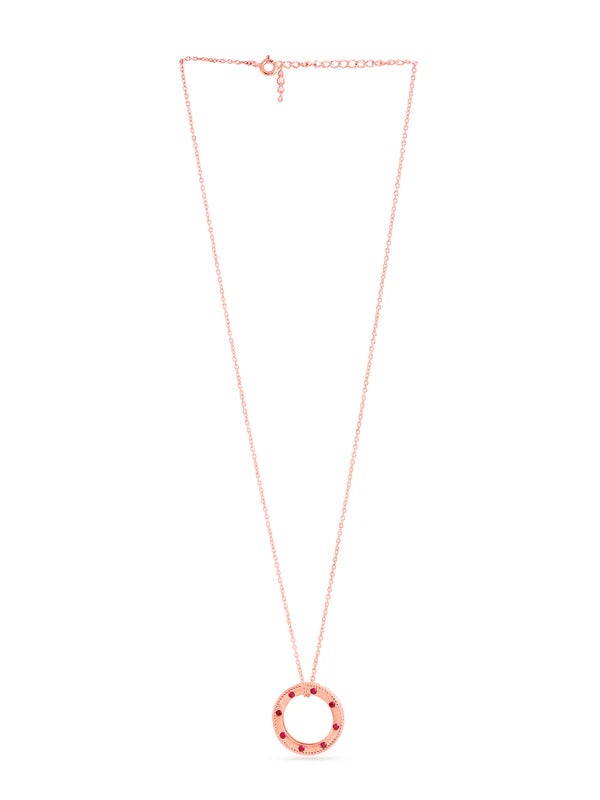 Rose Gold Passionate Diamond Elysian 925 Sterling Silver Ring Pendant For Women