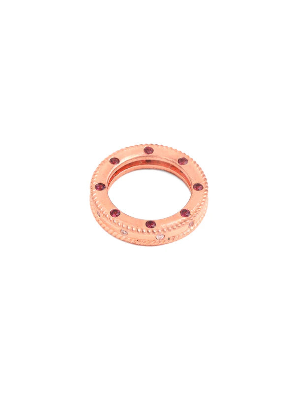 Rose Gold Passionate Diamond Elysian 925 Sterling Silver Ring Pendant For Women