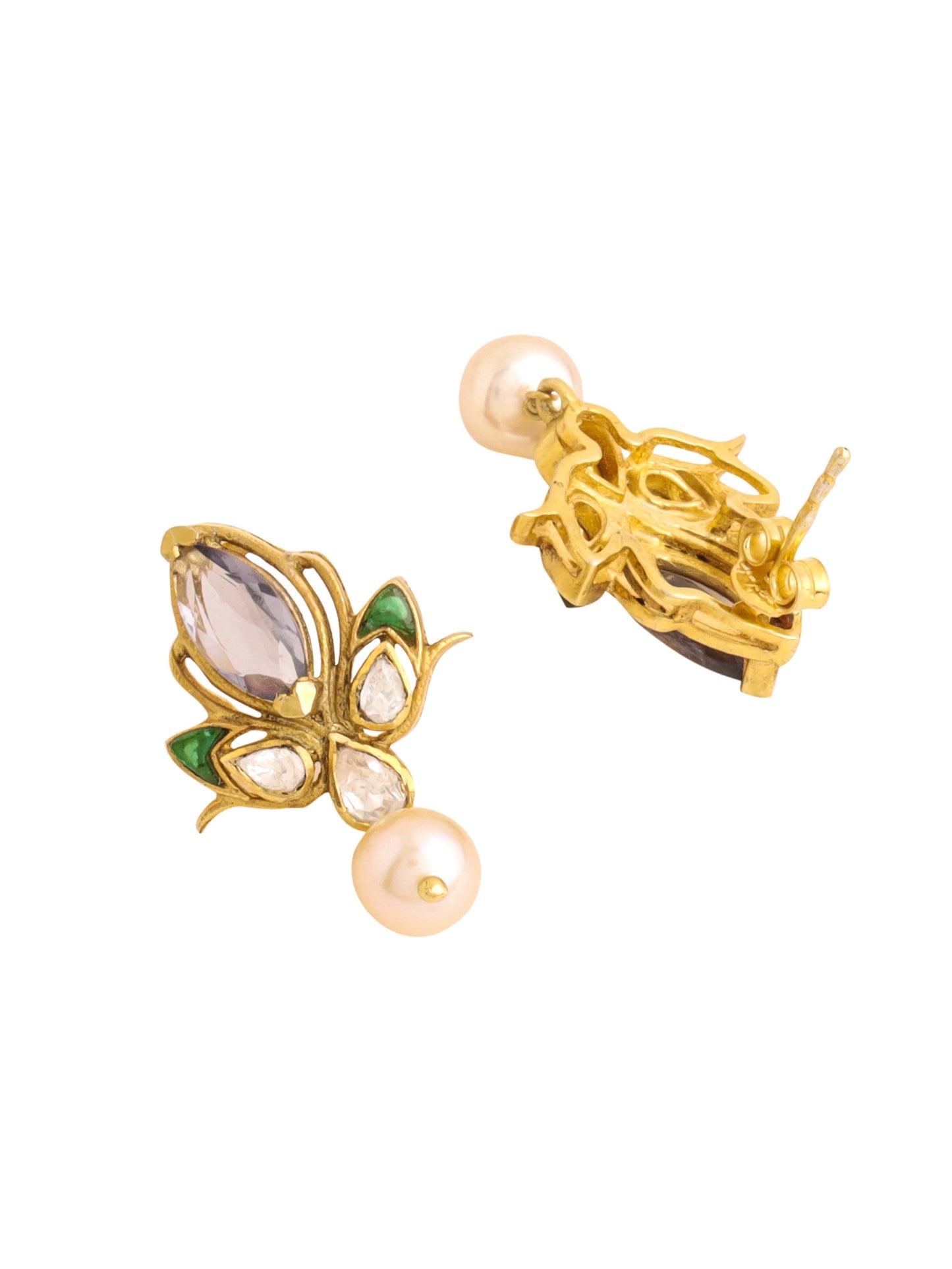Mughal Tapestry Iolite 925 Sterling Silver Earrings For Women