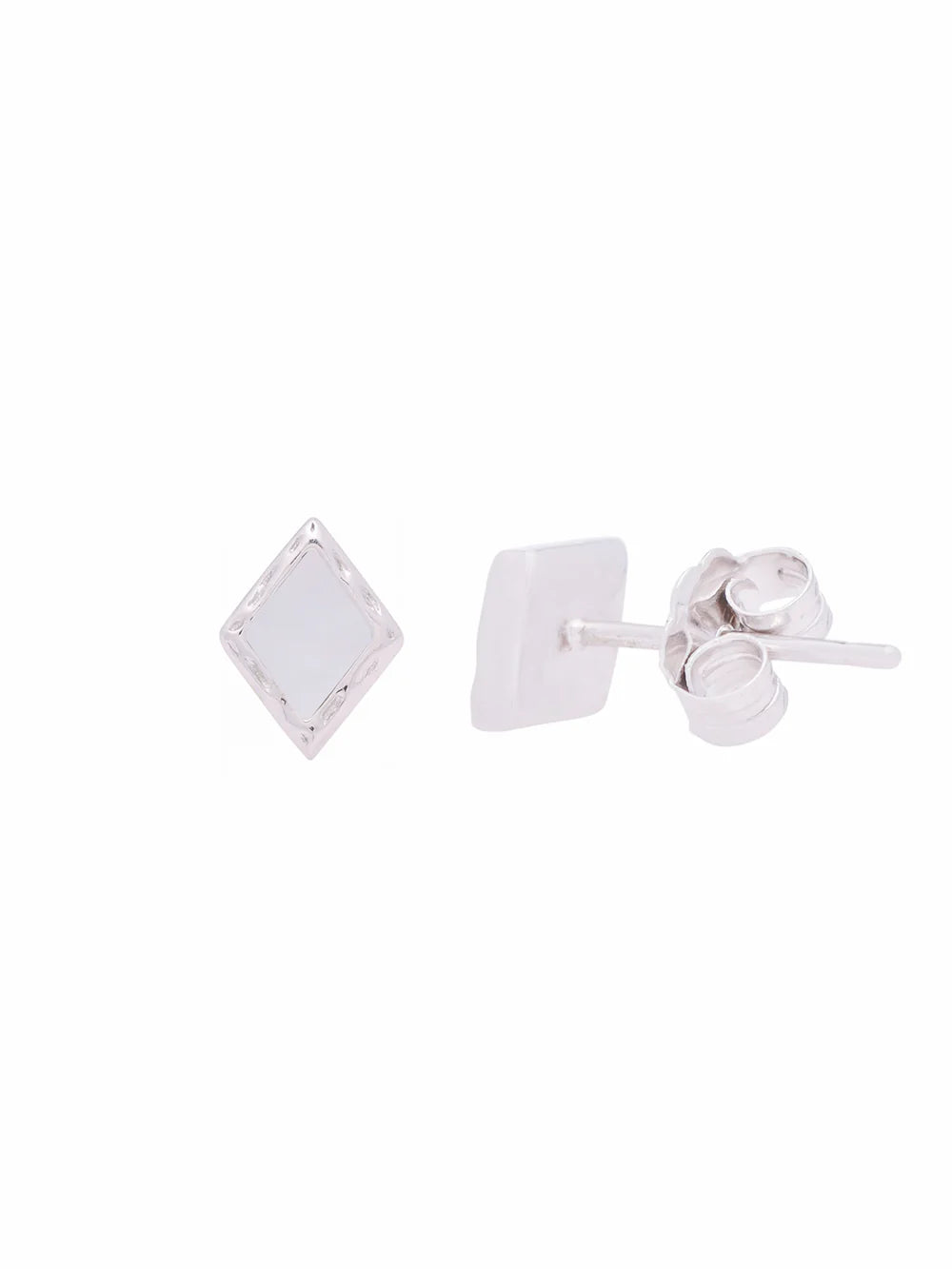 Diamond Shaped Mother Of Pearl Earrings