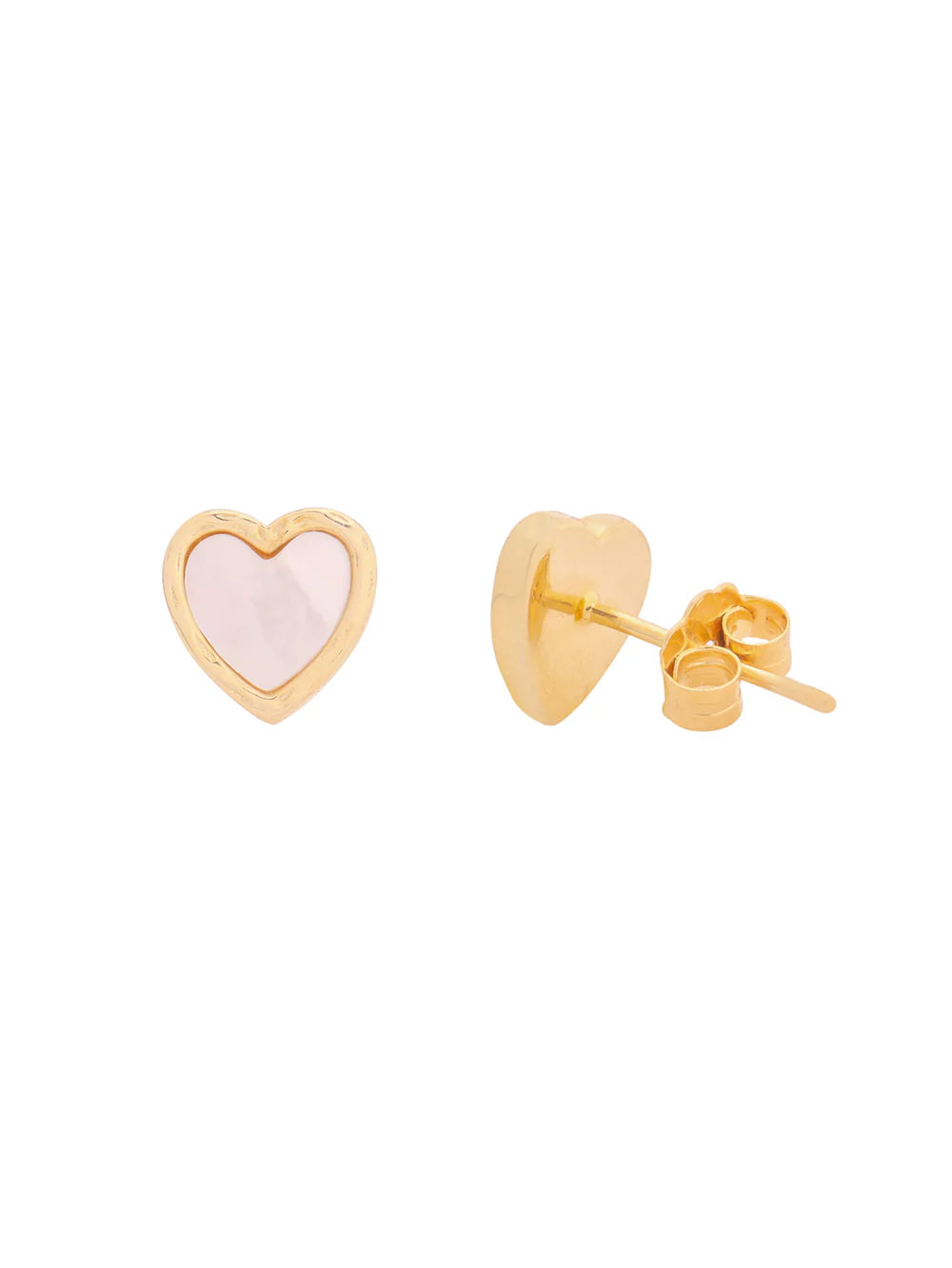 Heart Mother of Pearl Necklace Set
