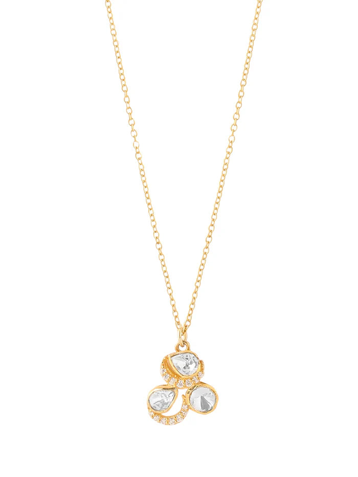 Elegant Mughal-Inspired Crystal & Pearl 925 Sterling Silver Pendant For Women