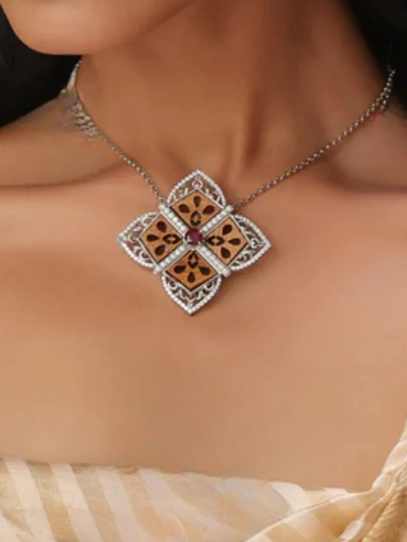 Durga Filigree Ruby Pendant