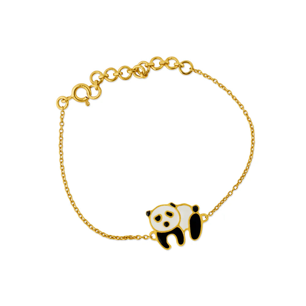 Panda 24K Gold Plated 925 Sterling Silver Bracelet For Kids