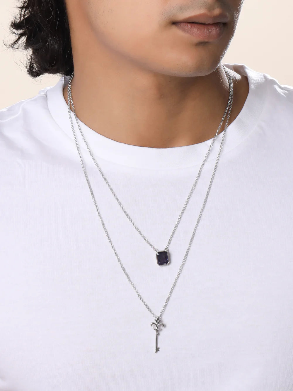 Iolite Sophisticated Elegance 925 Sterling Silver Pendant For Men