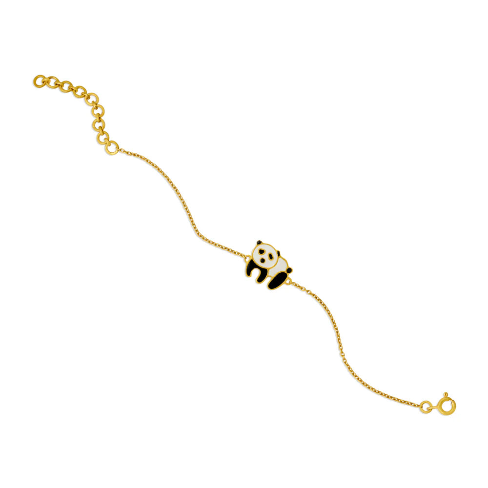 Panda 24K Gold Plated 925 Sterling Silver Bracelet For Kids