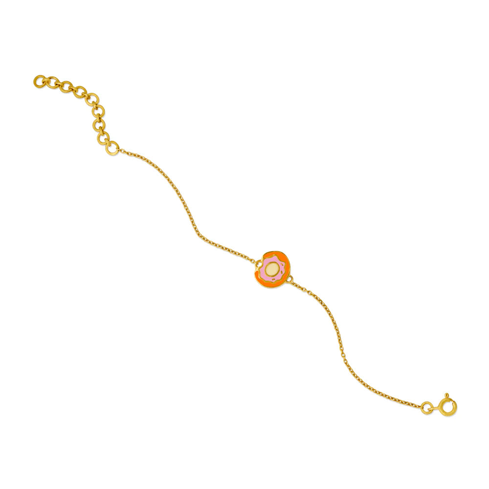 Doughnut 925 Sterling Silver Bracelet For Kids