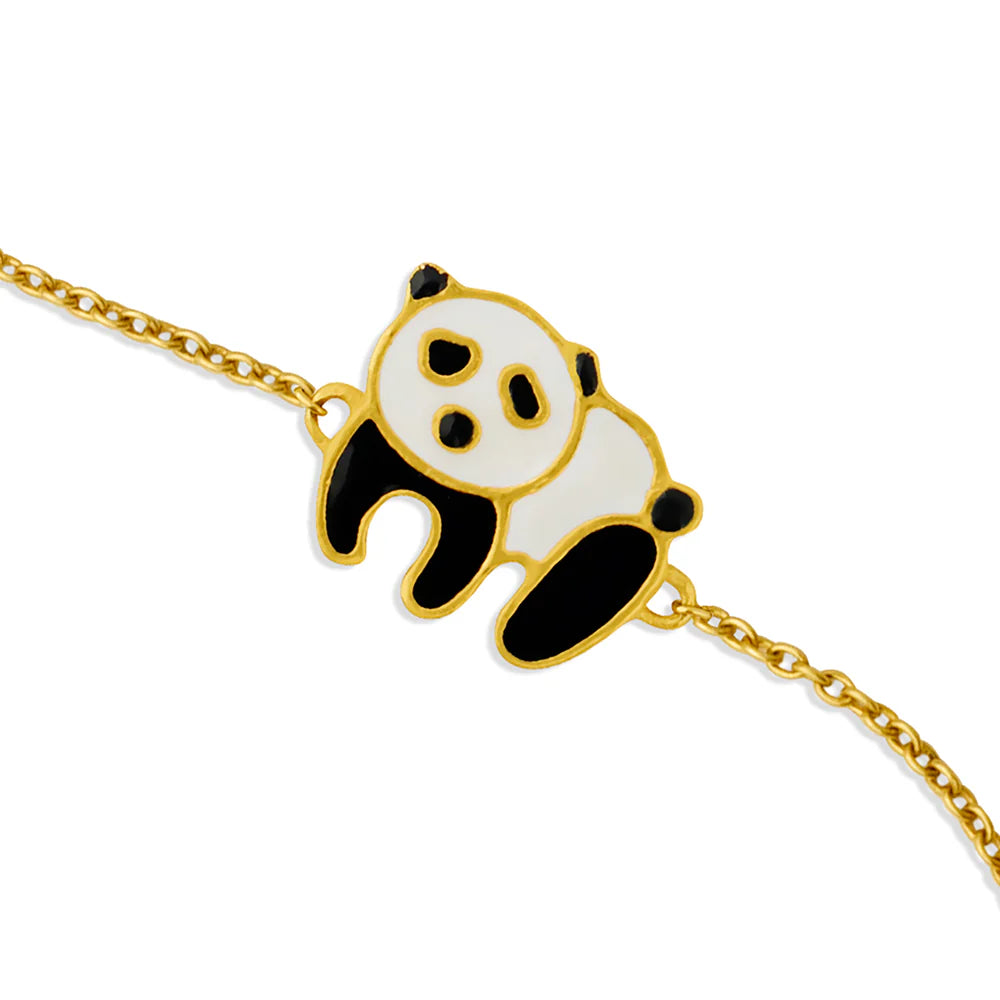 Panda 24K Gold Plated 925 Sterling Silver Bracelet For Kids