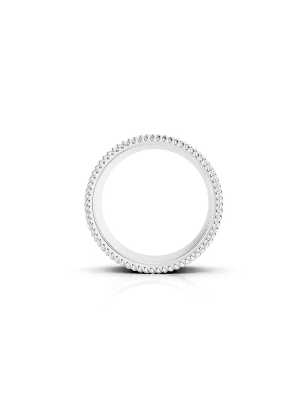 Moissanite Bold Engraved Oxidized Finish 925 Sterling Silver Ring For Men