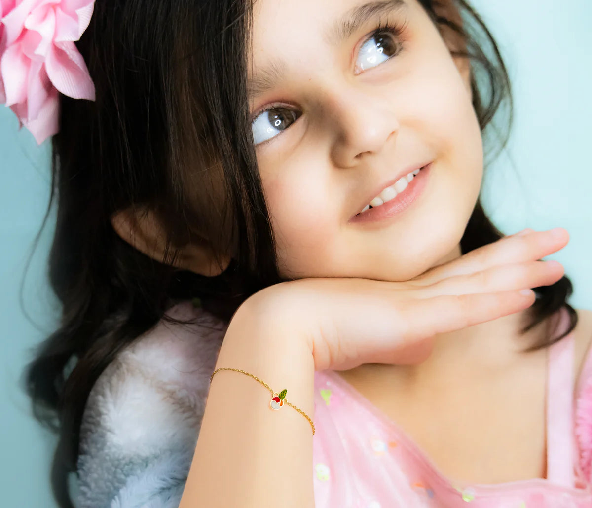 Ice Cream - 24K gold plating 925 Sterling Silver Bracelet For Kids