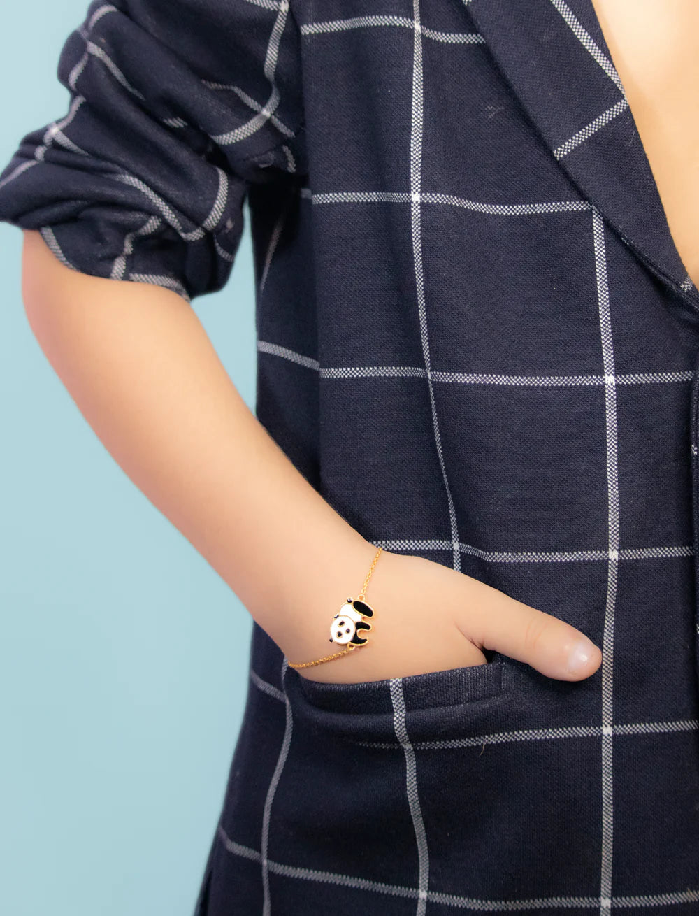 Panda 24K Gold Plated 925 Sterling Silver Bracelet For Kids