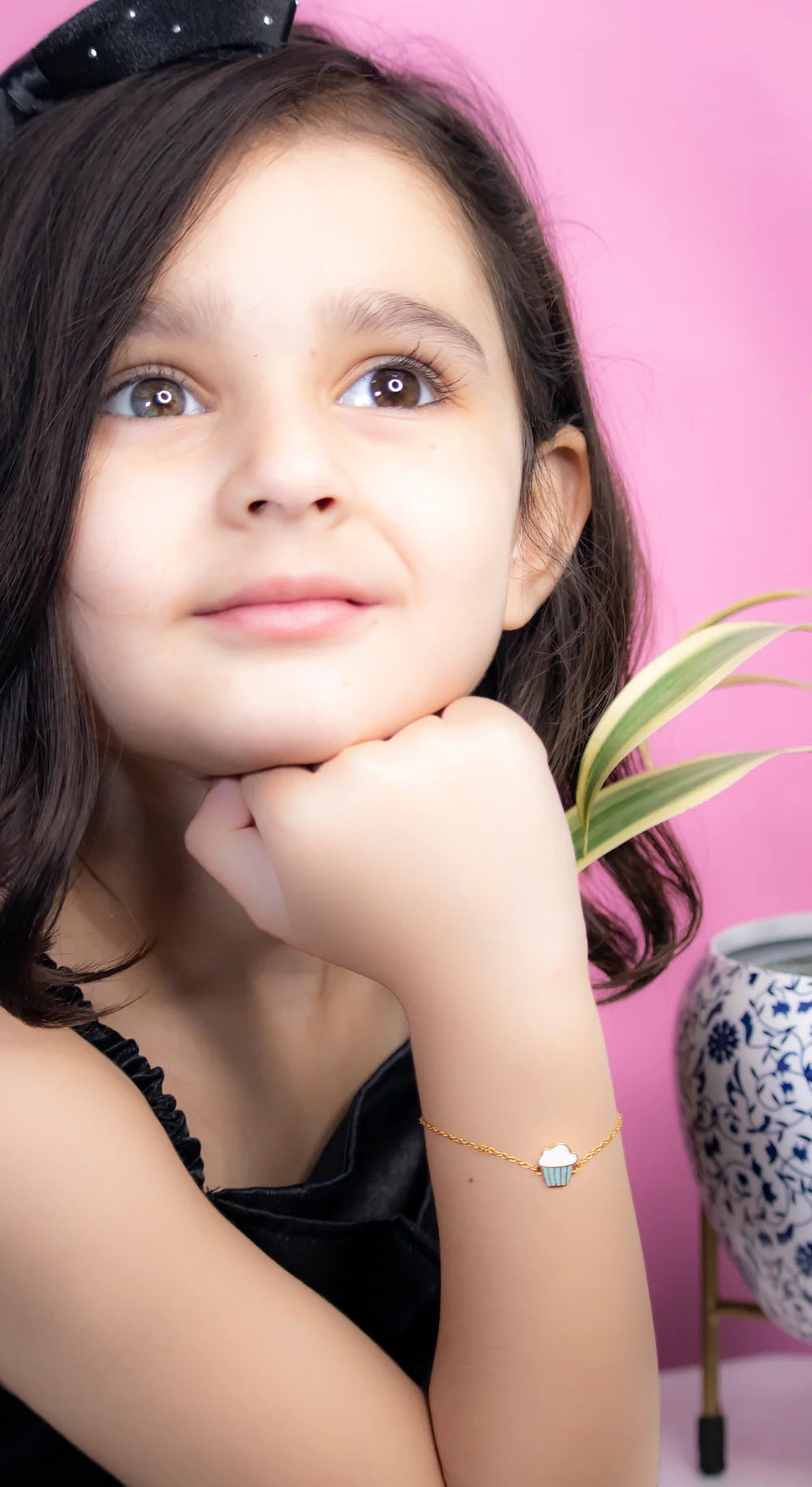 Cupcake 925 Sterling Silver Bracelet For Kids