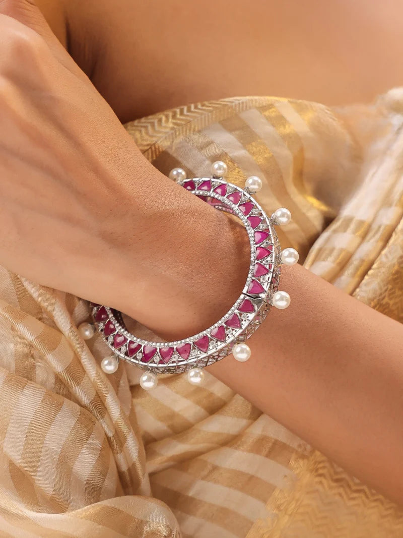 Red Talfe Lotus Bangle
