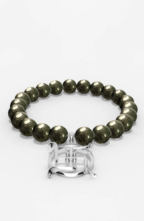 Sterling Silver Divine Swastika Bracelet For Men