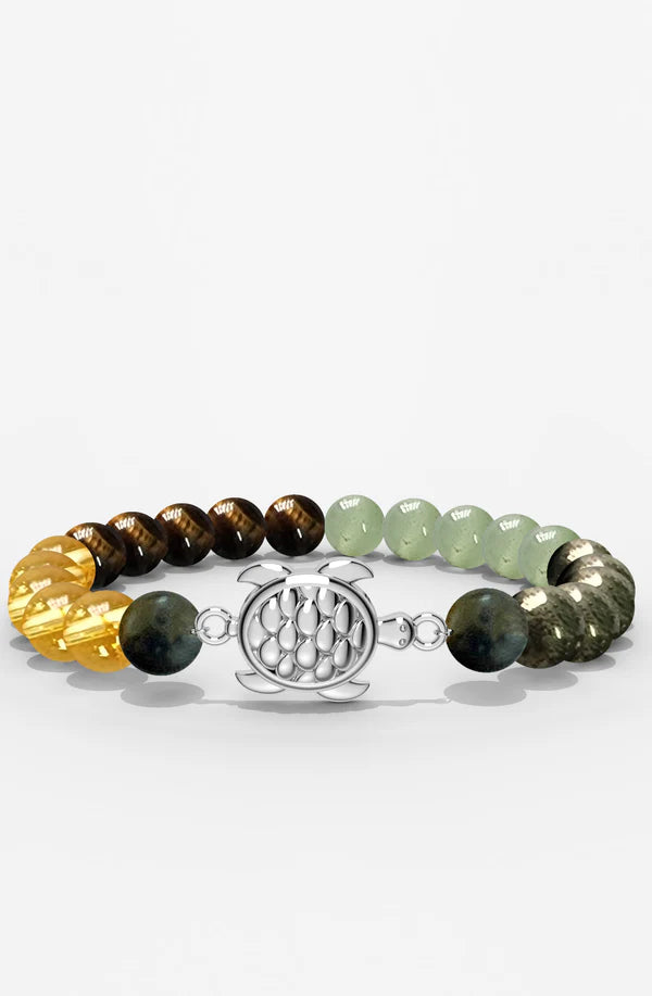 Sterling Silver Lucky Tortoise Money Magnet Bracelet For Men