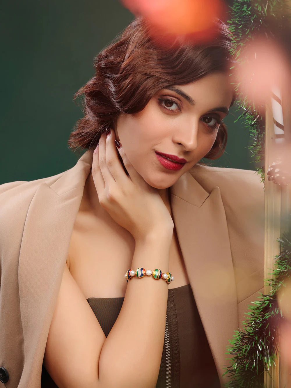 Pearl Enamel Tennis Bracelet