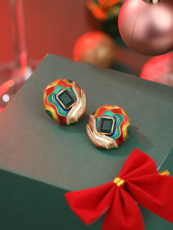 Wavy Contrast Earrings