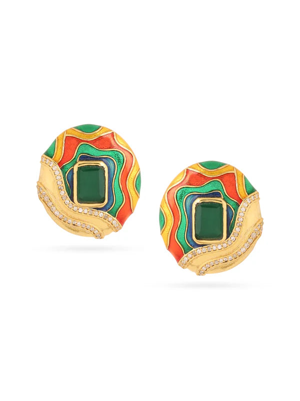 Wavy Contrast Earrings