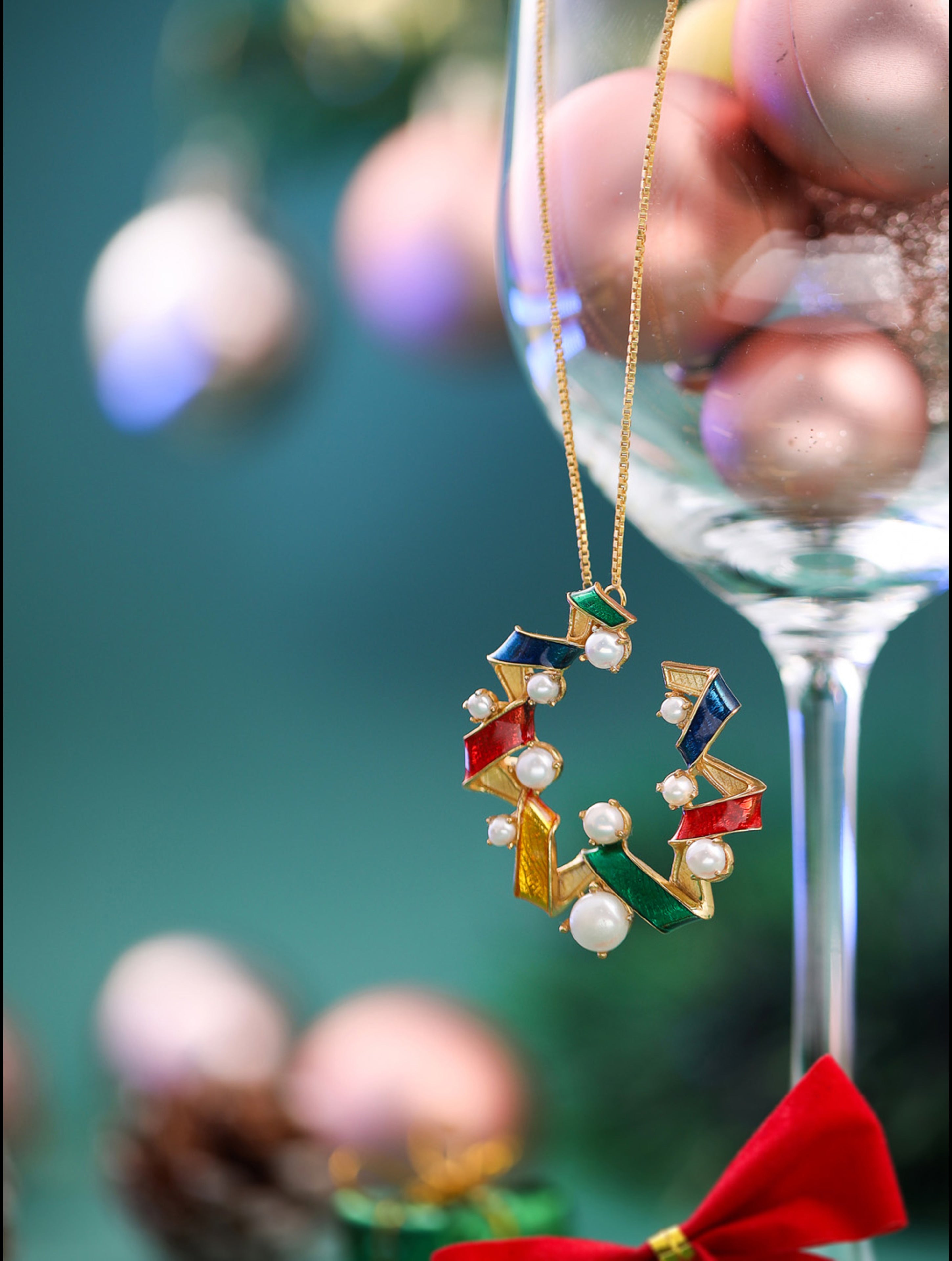 Ribbion Pearl Pendant