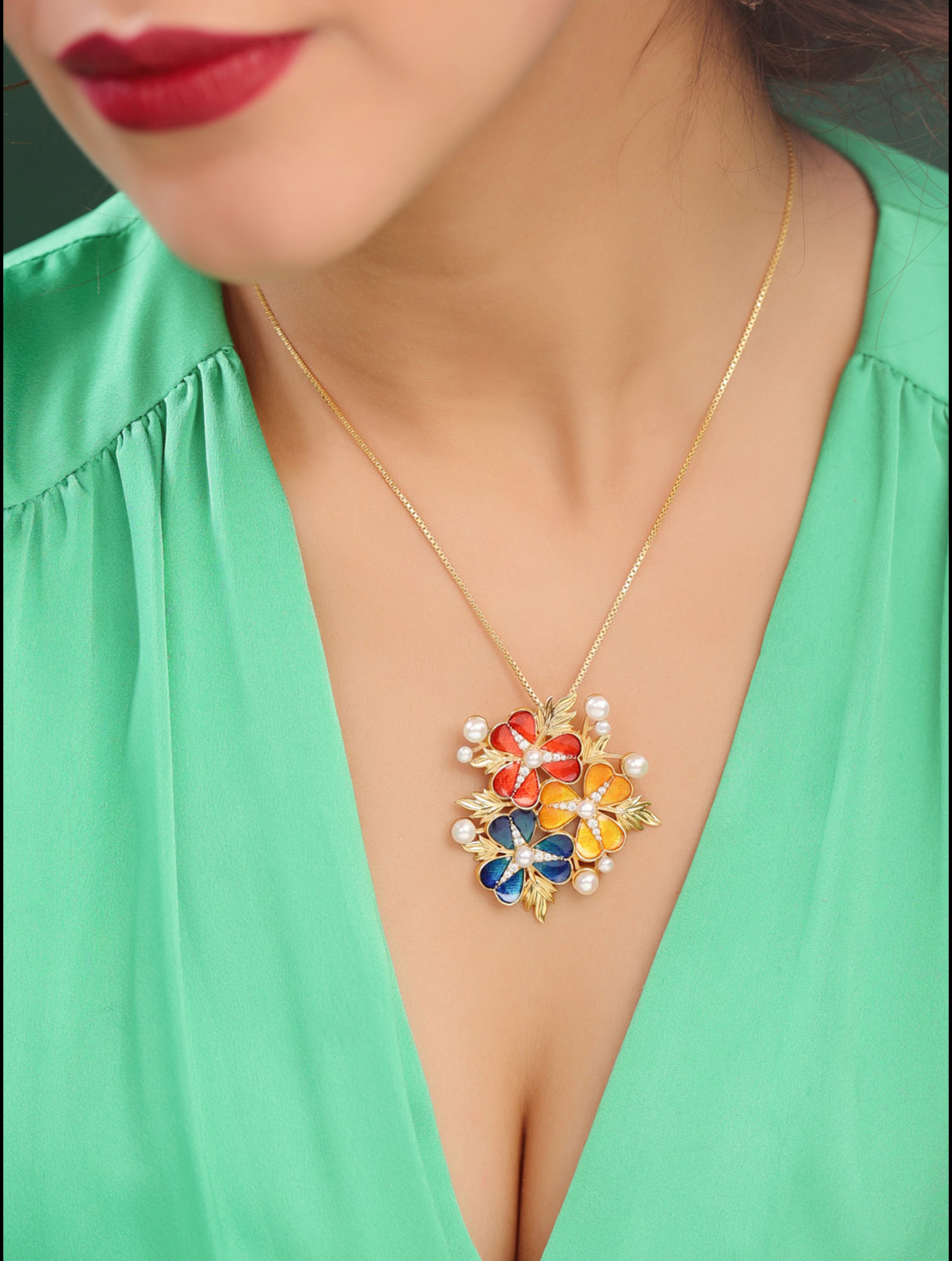 Floral Bouquet Pendant