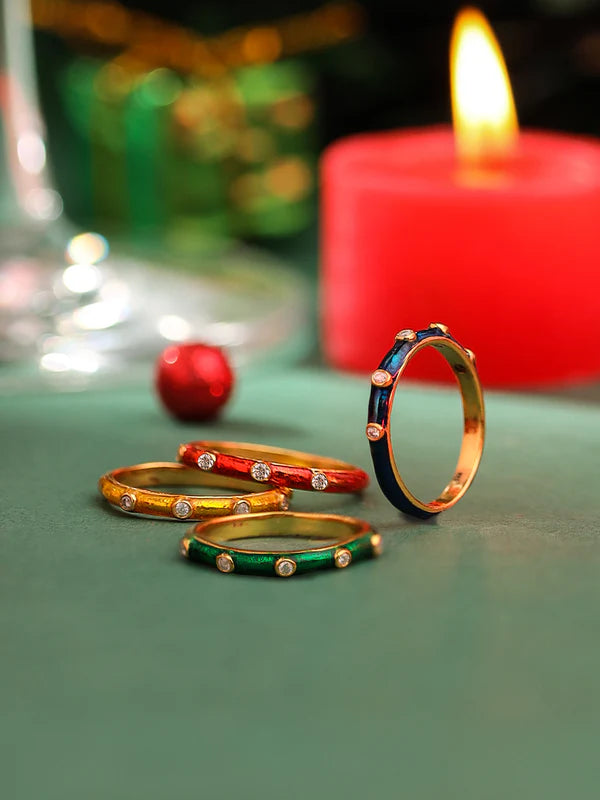 Colourful Moissanite Stackable Rings