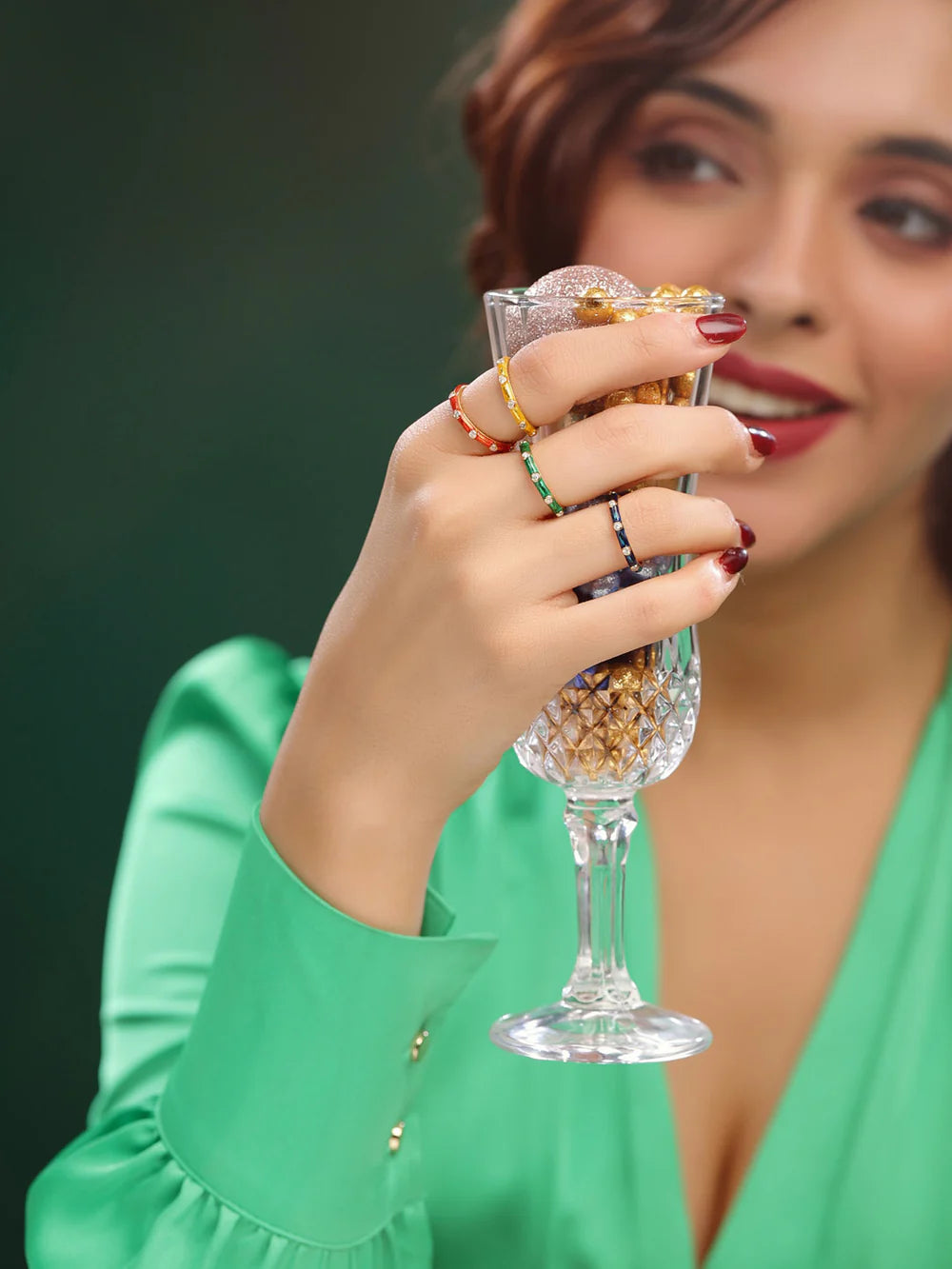 Colourful Moissanite Stackable Rings