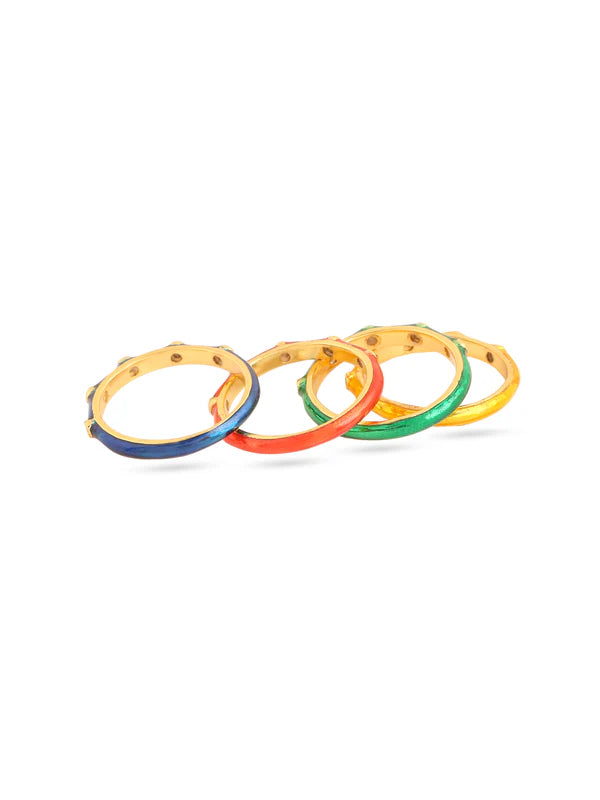 Colourful Moissanite Stackable Rings