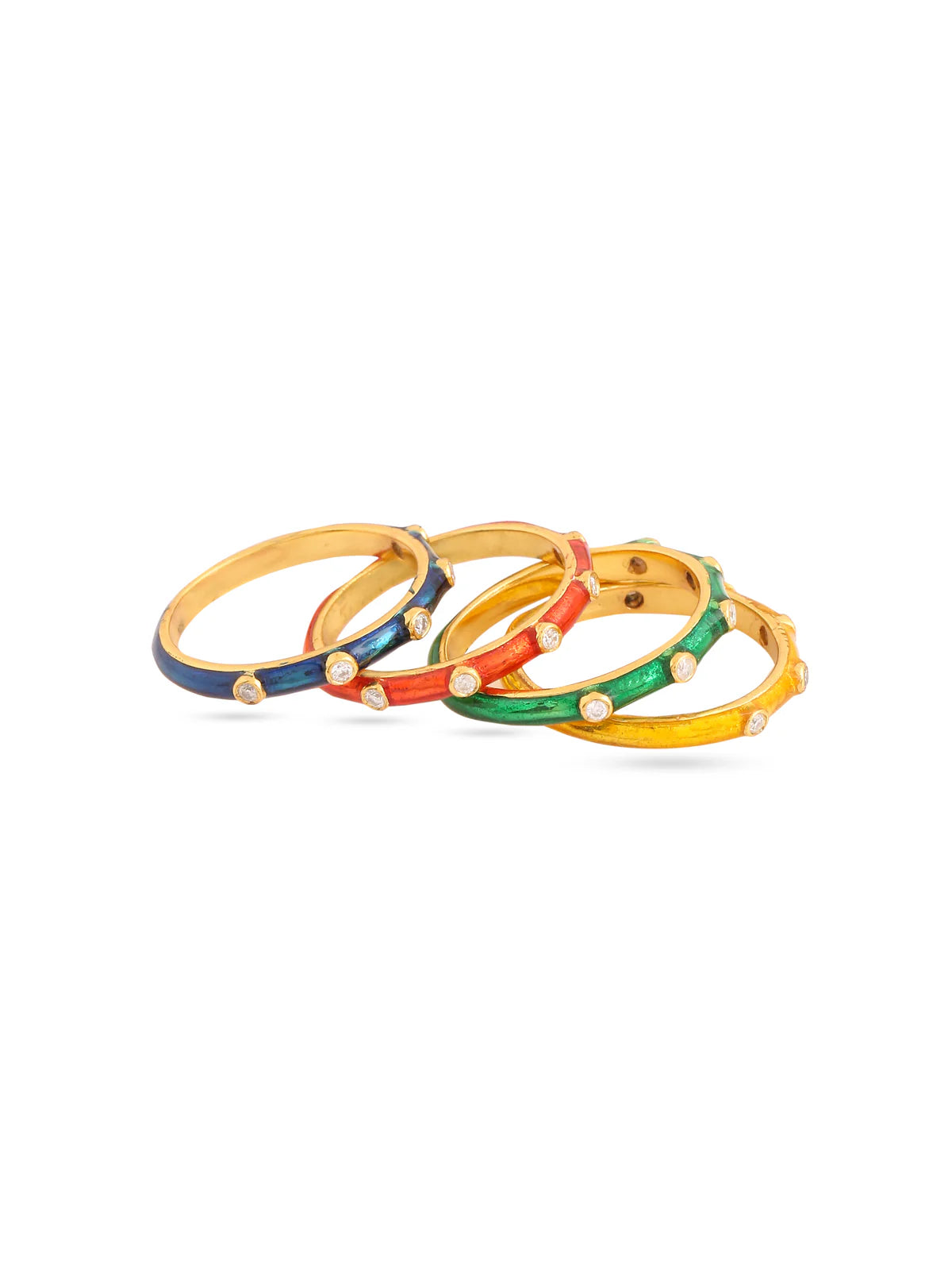 Colourful Moissanite Stackable Rings