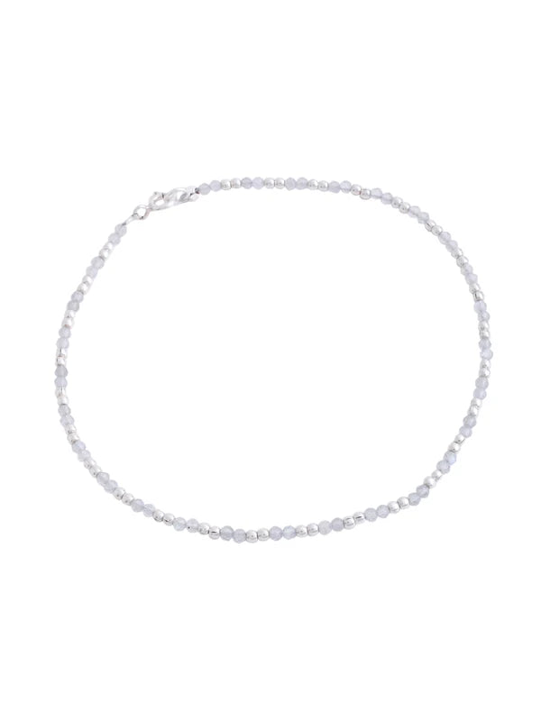 Bead Crafted 925 Sterling Silver Anklet For Women