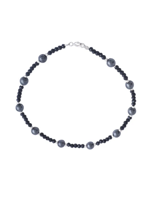 Beaded 925 Sterling Silver Anklet For Women