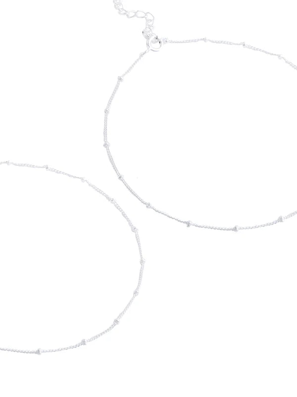 Metal Bead 925 Sterling Silver Anklet For Women
