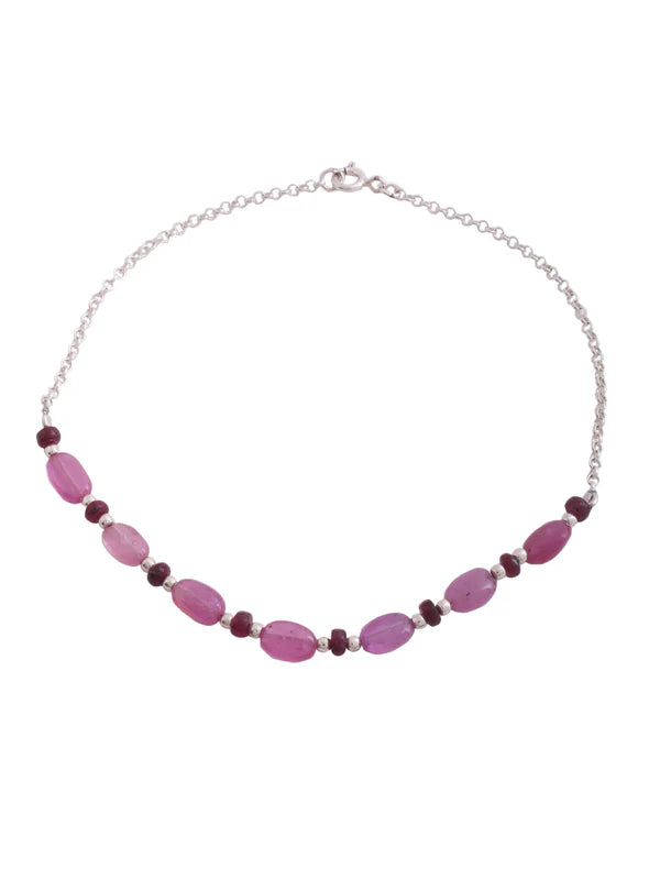 Serenity Stone 925 Sterling Silver Anklet For Women