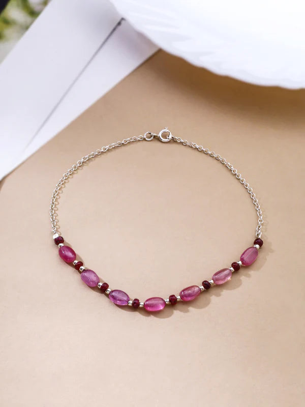 Serenity Stone 925 Sterling Silver Anklet For Women