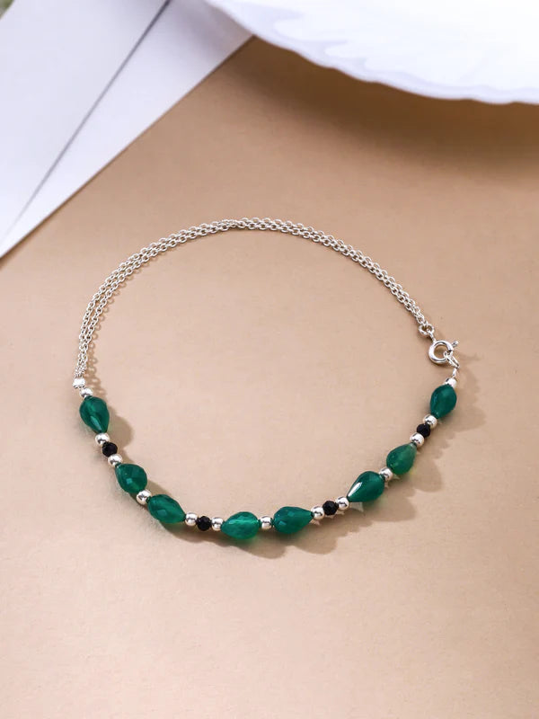 Silver leaf Serandae 925 Sterling Silver Anklet For Women