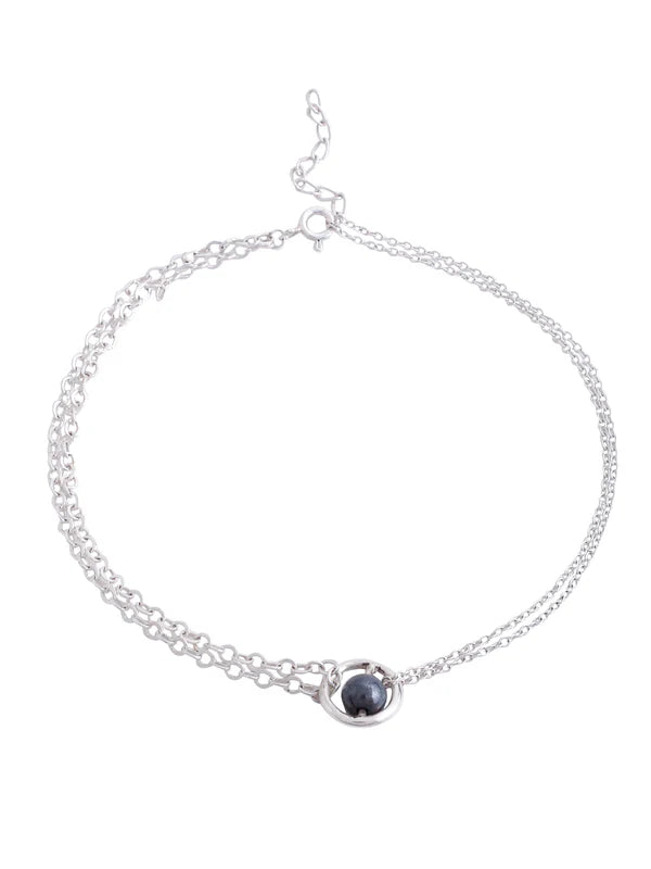 Beads 925 Sterling Silver Anklet For Women